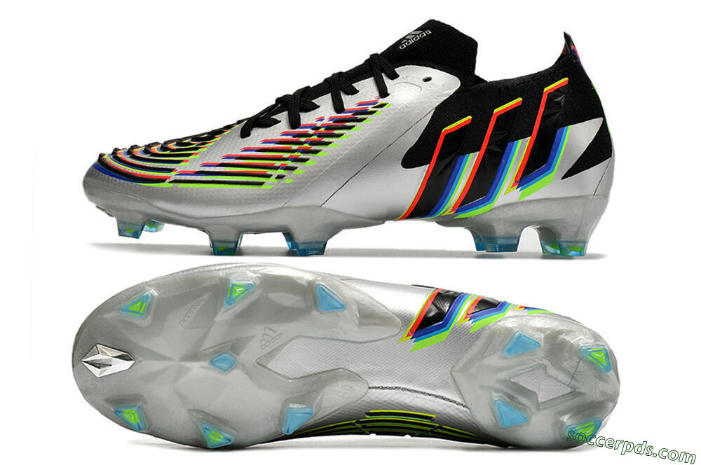 Adidas Predator FIFA World Cup Qatar 2022 Edge+ FG Low-Tops Football Boots - Silver/Black 0