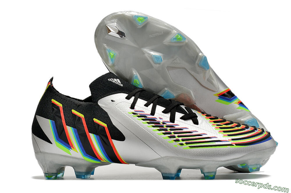 Adidas Predator FIFA World Cup Qatar 2022 Edge+ FG Low-Tops Football Boots - Silver/Black 1