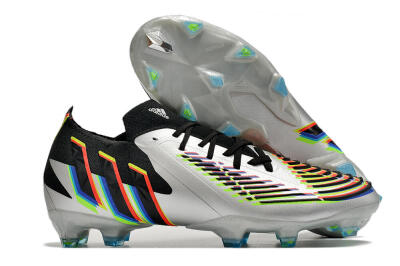 Adidas Predator FIFA World Cup Qatar 2022 Edge+ FG Low-Tops Football Boots - Silver/Black