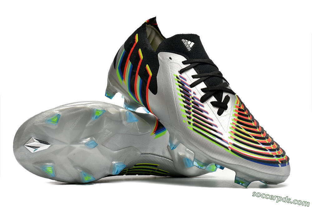 Adidas Predator FIFA World Cup Qatar 2022 Edge+ FG Low-Tops Football Boots - Silver/Black 3