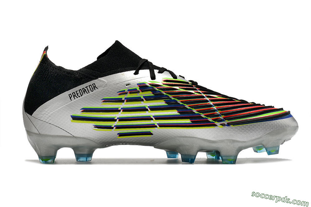 Adidas Predator FIFA World Cup Qatar 2022 Edge+ FG Low-Tops Football Boots - Silver/Black 7