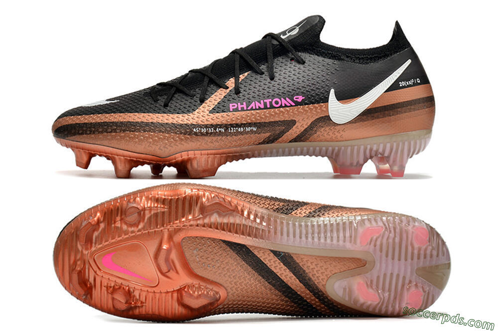 Nike Phantom GT Elite FG Low-Tops Football Boots - Black/Gold/White 0