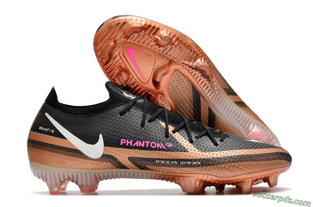 Nike Phantom GT Elite FG Low-Tops Football Boots - Black/Gold/White 1