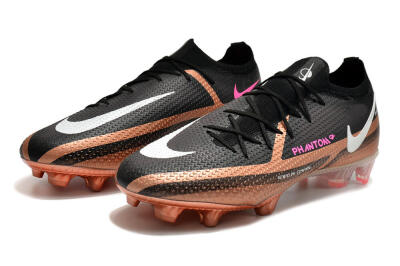 Nike Phantom GT Elite FG Low-Tops Football Boots - Black/Gold/White