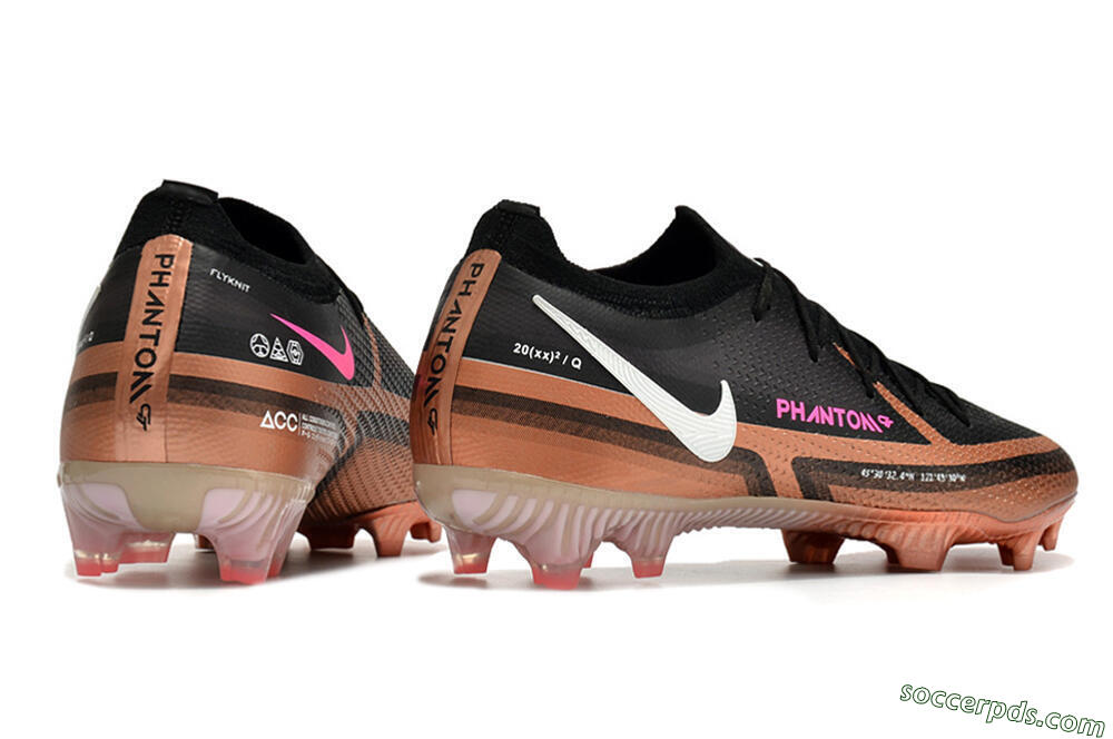 Nike Phantom GT Elite FG Low-Tops Football Boots - Black/Gold/White 9