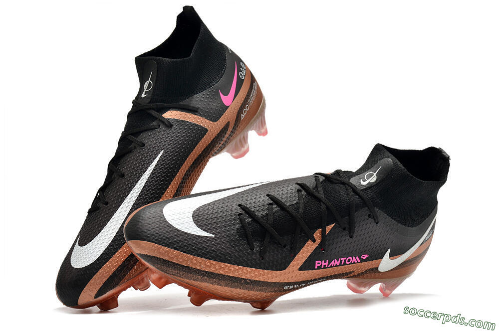 Nike Phantom GT 2 DF Elite FG High-Tops Football Boots - Black/Gold/White 6