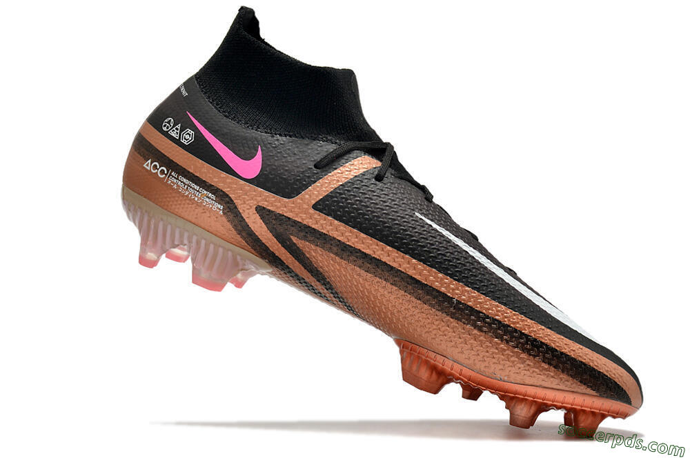 Nike Phantom GT 2 DF Elite FG High-Tops Football Boots - Black/Gold/White 7