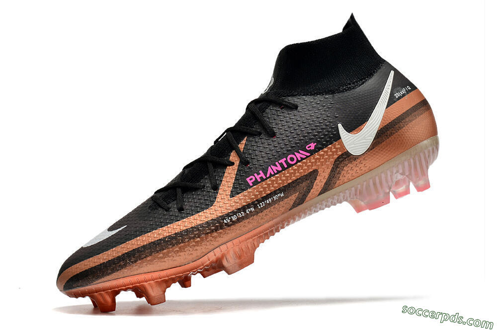 Nike Phantom GT 2 DF Elite FG High-Tops Football Boots - Black/Gold/White 8