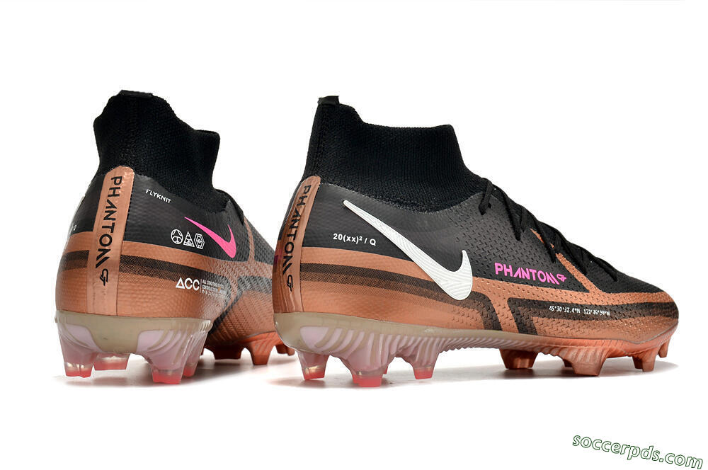 Nike Phantom GT 2 DF Elite FG High-Tops Football Boots - Black/Gold/White 9