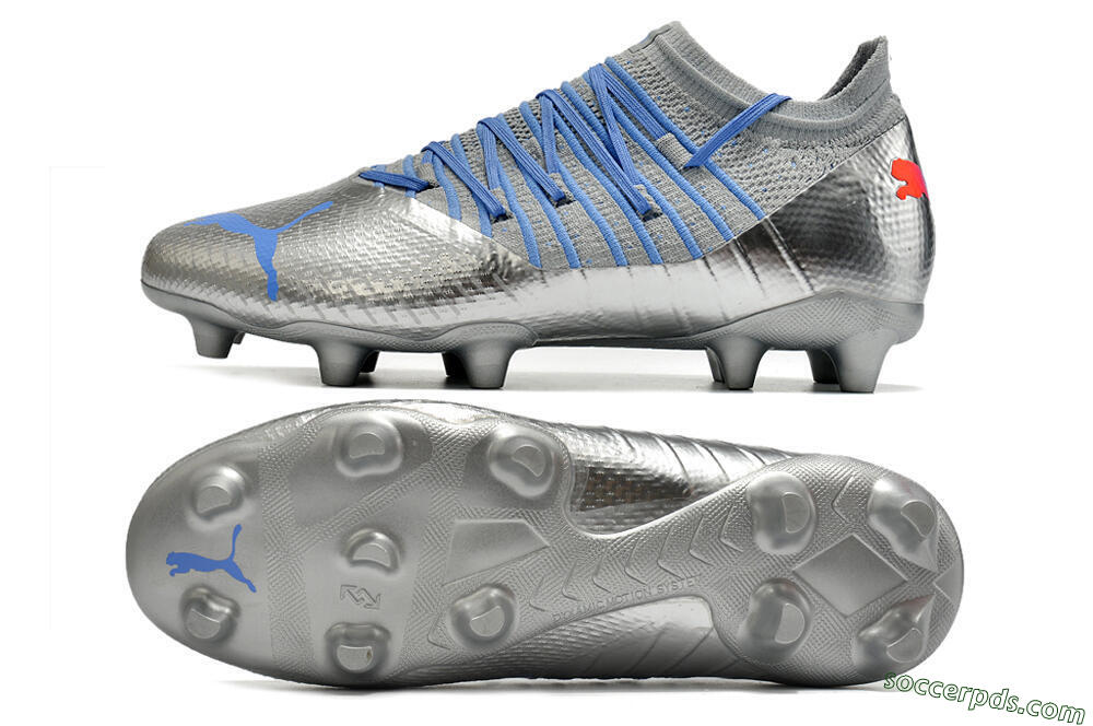 Puma Future Z 1.3 Instinct FG Low-Tops Football Boots - Silver/Blue 0