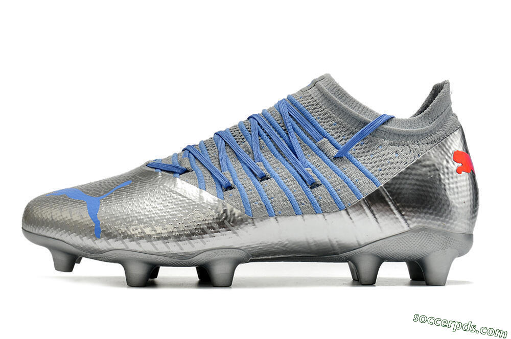 Puma Future Z 1.3 Instinct FG Low-Tops Football Boots - Silver/Blue 2