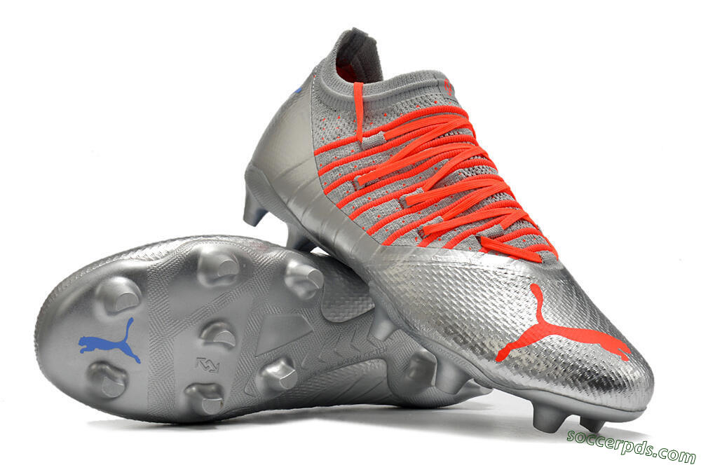 Puma Future Z 1.3 Instinct FG Low-Tops Football Boots - Silver/Blue 4