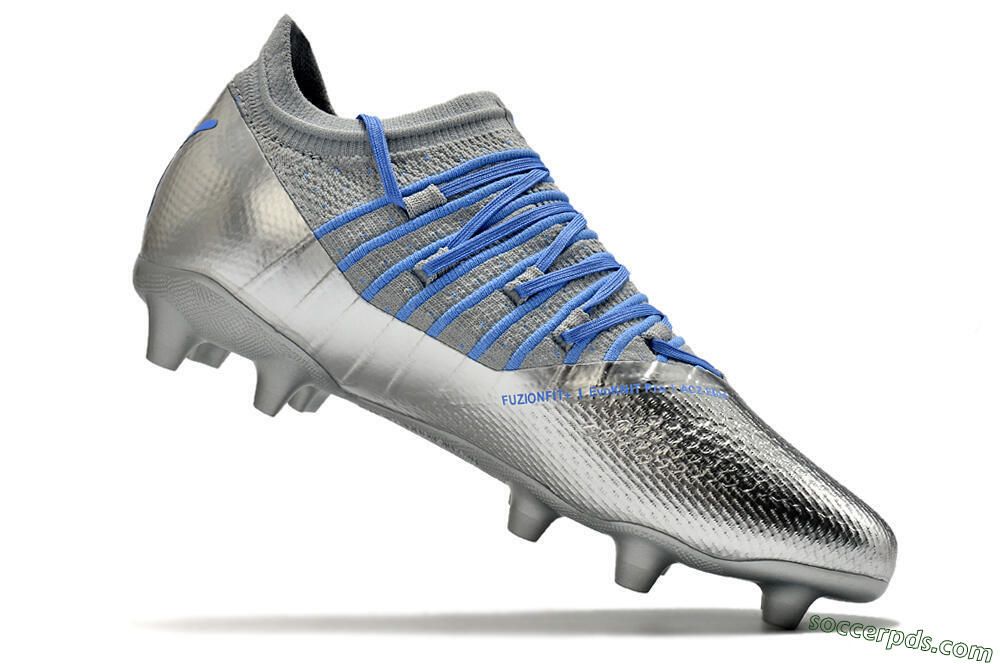 Puma Future Z 1.3 Instinct FG Low-Tops Football Boots - Silver/Blue 7