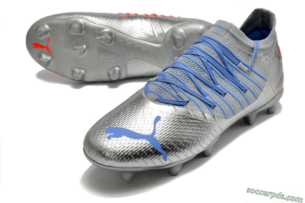 Puma Future Z 1.3 Instinct FG Low-Tops Football Boots - Silver/Blue 3