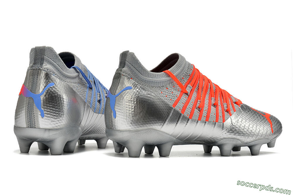 Puma Future Z 1.3 Instinct FG Low-Tops Football Boots - Silver/Blue 9