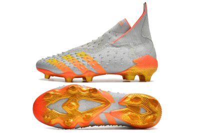 Adidas Predator Freak + FG High-Tops Football Boots - Silver/Orange