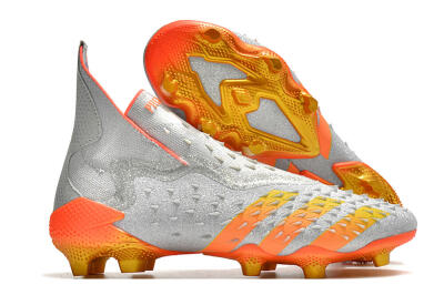 Adidas Predator Freak + FG High-Tops Football Boots - Silver/Orange
