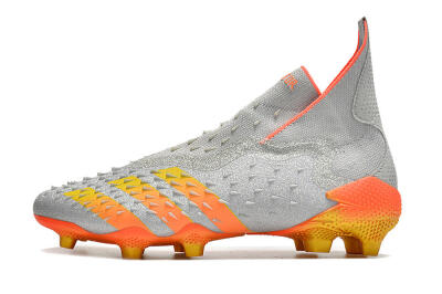 Adidas Predator Freak + FG High-Tops Football Boots - Silver/Orange
