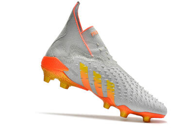Adidas Predator Freak + FG High-Tops Football Boots - Silver/Orange