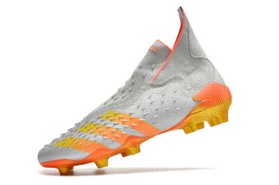 Adidas Predator Freak + FG High-Tops Football Boots - Silver/Orange