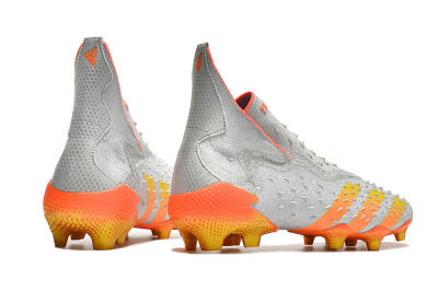 Adidas Predator Freak + FG High-Tops Football Boots - Silver/Orange
