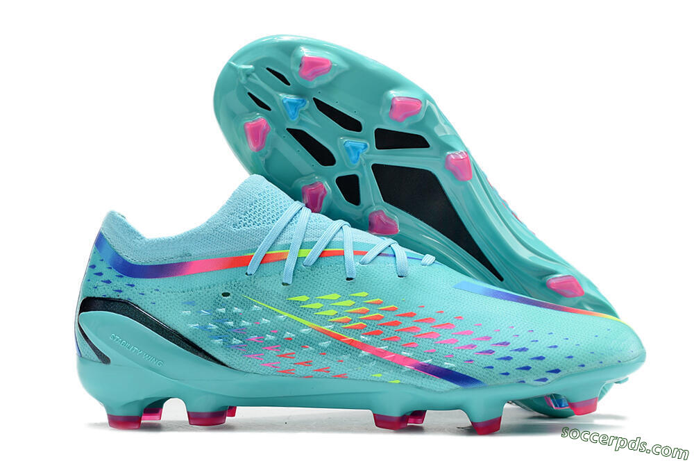 Adidas x Speedportal.1 2022 World Cup Boots FG Low-Tops Football Boots - Blue/Green/Red 1