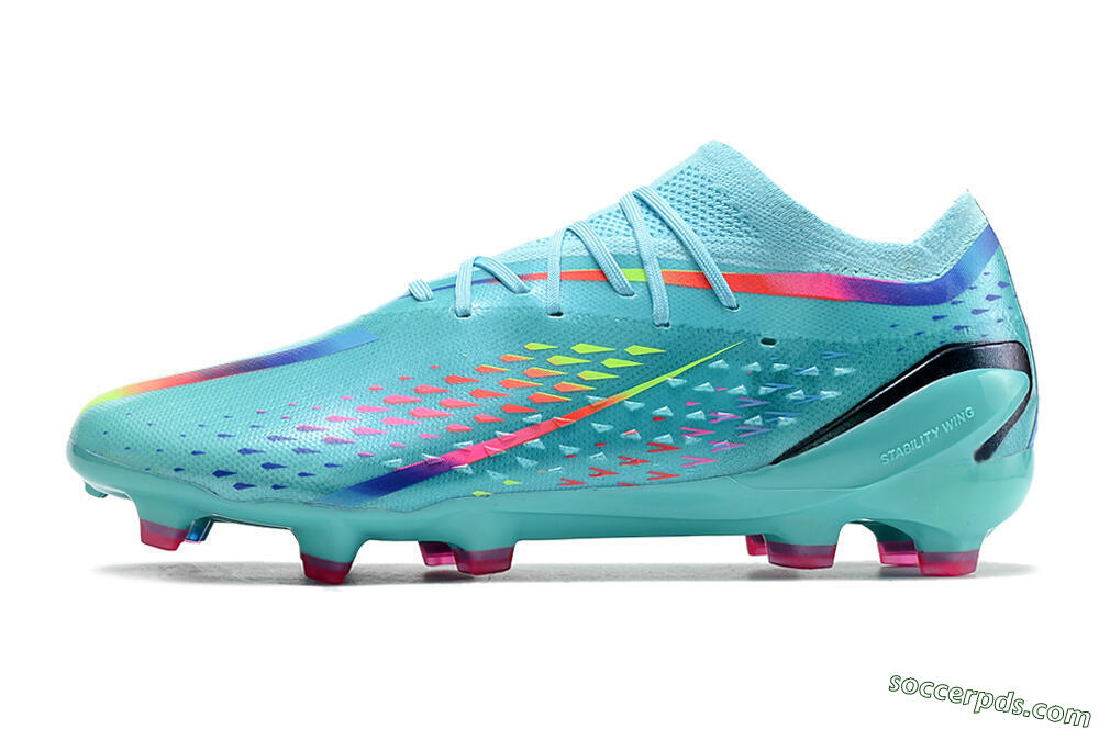 Adidas x Speedportal.1 2022 World Cup Boots FG Low-Tops Football Boots - Blue/Green/Red 2