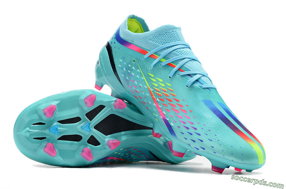 Adidas x Speedportal.1 2022 World Cup Boots FG Low-Tops Football Boots - Blue/Green/Red 3