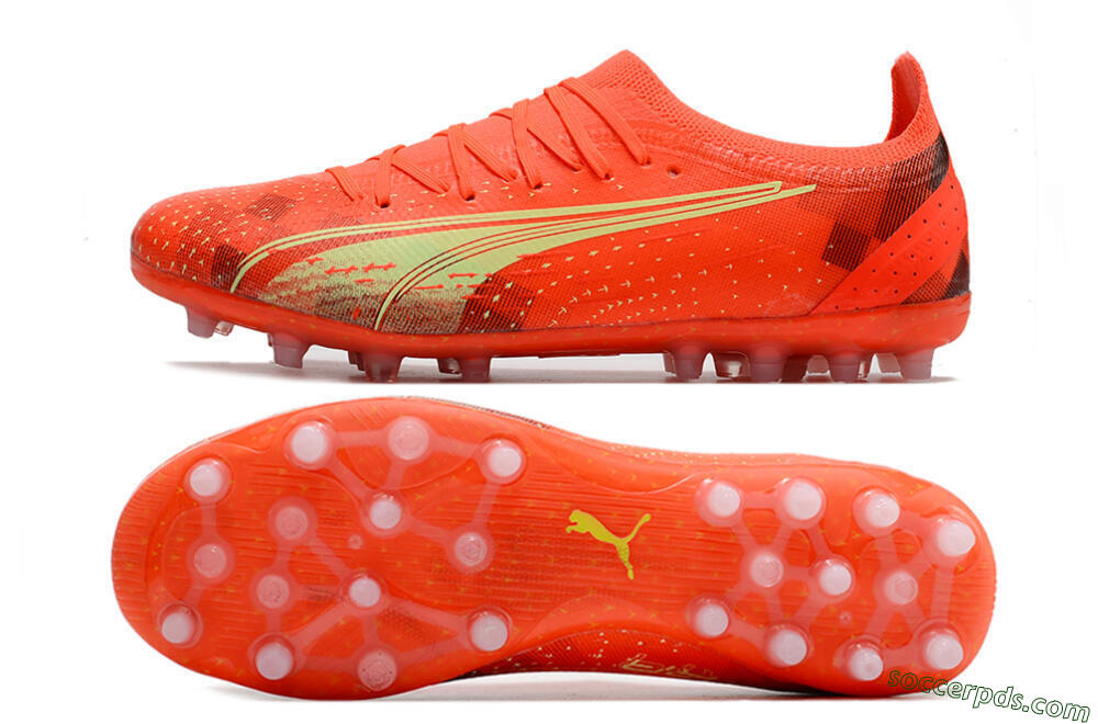 Puma Ultra Ultimate MG Low-Tops Football Boots - Red/Yellow 0