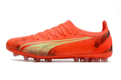 Puma Ultra Ultimate MG Low-Tops Football Boots - Red/Yellow