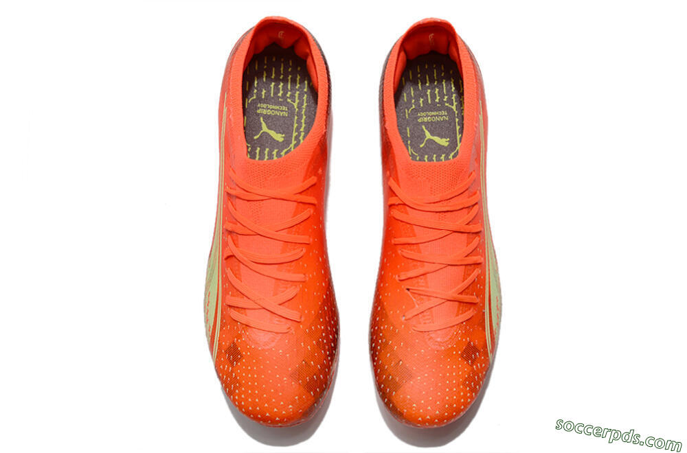 Puma Ultra Ultimate MG Low-Tops Football Boots - Red/Yellow 5