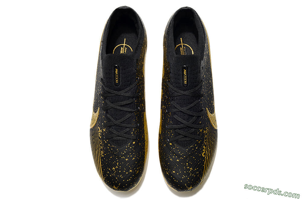 Nike Air Zoom Mercurial Vapor 15 Elite FG Low-Tops Football Boots - Black/Gold 5
