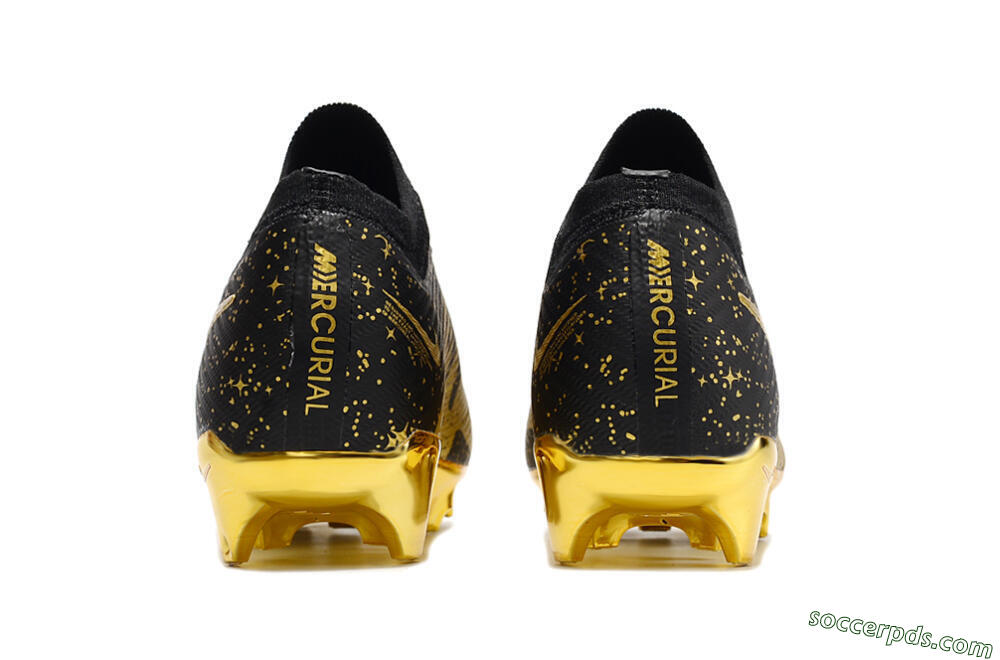 Nike Air Zoom Mercurial Vapor 15 Elite FG Low-Tops Football Boots - Black/Gold 6