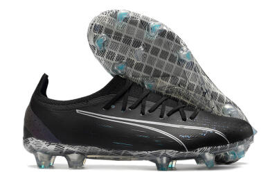 Puma Ultra Ultimate FG Low-Tops Football Boots - Black/White/Blue