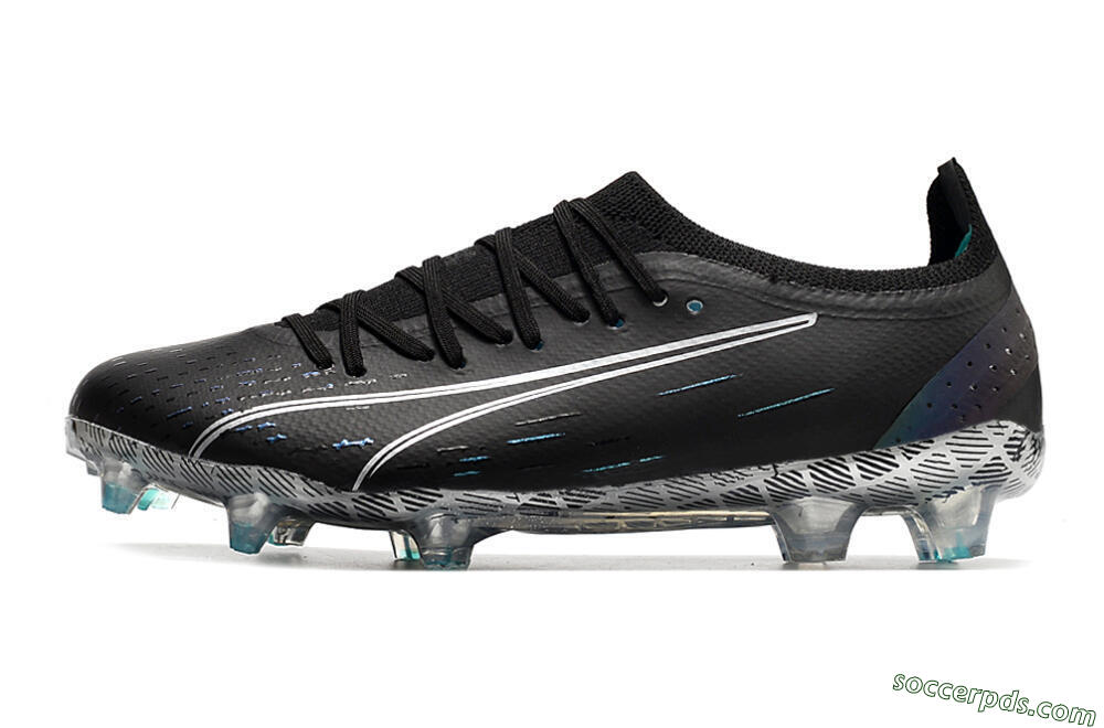 Puma Ultra Ultimate FG Low-Tops Football Boots - Black/White/Blue 2