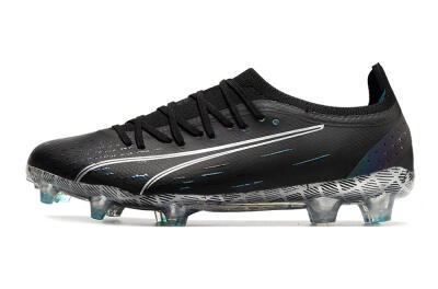 Puma Ultra Ultimate FG Low-Tops Football Boots - Black/White/Blue