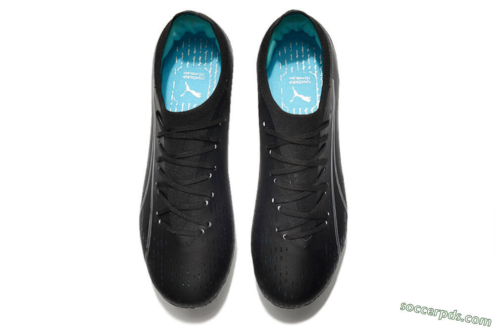 Puma Ultra Ultimate FG Low-Tops Football Boots - Black/White/Blue 5