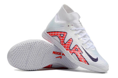 Nike Air Zoom Mercurial Superfly 9 Elite IC High-Tops Football Shoes - White/Red/Black