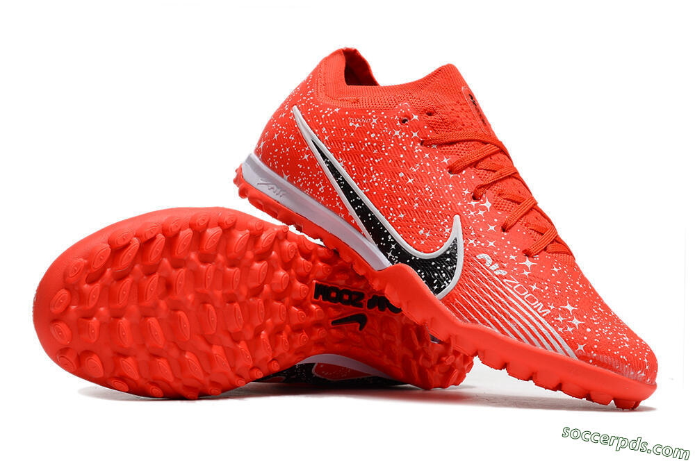 Nike Air Zoom Mercurial Vapor 15 Elidte TF Low-Tops Football Shoes - Red/Black/White 3