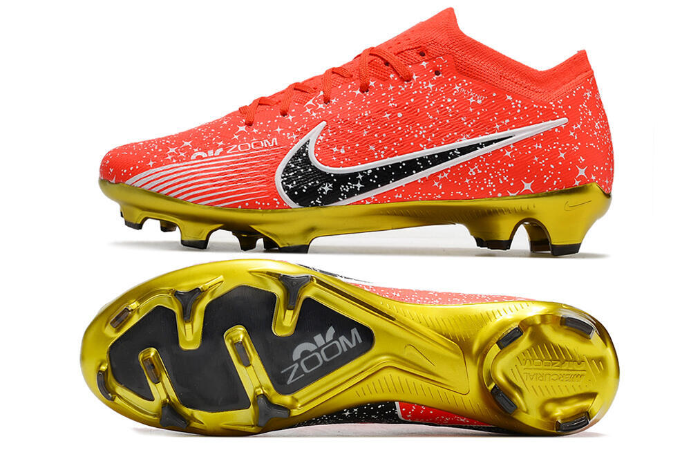 Nike Air Zoom Mercurial Vapor 15 Elite FG Low-Tops Football Boots - Red/Black/White 0