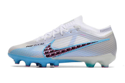 Nike Air Zoom Mercurial Vapor 15 Elite AG Low-Tops Football Boots - White/Blue/Pink