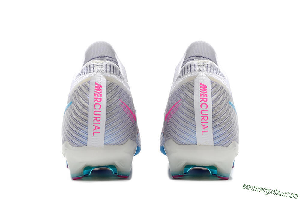 Nike Air Zoom Mercurial Vapor 15 Elite AG Low-Tops Football Boots - White/Blue/Pink 5
