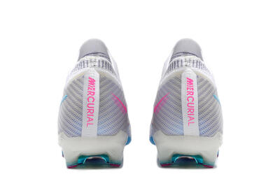 Nike Air Zoom Mercurial Vapor 15 Elite AG Low-Tops Football Boots - White/Blue/Pink