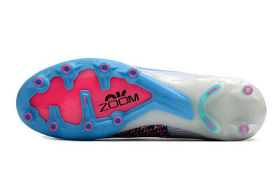 Nike Air Zoom Mercurial Vapor 15 Elite AG Low-Tops Football Boots - White/Blue/Pink