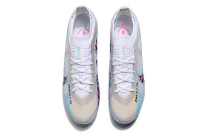 Nike Air Zoom Mercurial Vapor 15 Elite AG Low-Tops Football Boots - White/Blue/Pink