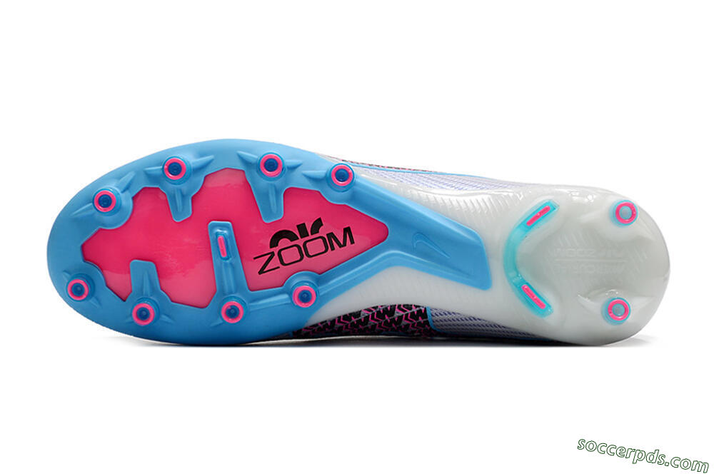 Nike Air Zoom Mercurial Superfly 9 Elite AG High-Tops Football Boots - White/Blue/Pink 6