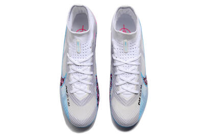 Nike Air Zoom Mercurial Superfly 9 Elite AG High-Tops Football Boots - White/Blue/Pink
