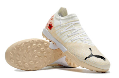 Puma Future Z 1.3 Instinct TF Low-Tops Football Shoes - White/Gold/Red