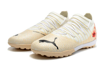 Puma Future Z 1.3 Instinct TF Low-Tops Football Shoes - White/Gold/Red