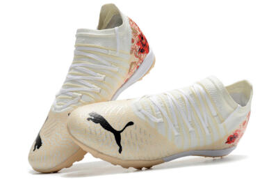 Puma Future Z 1.3 Instinct TF Low-Tops Football Shoes - White/Gold/Red